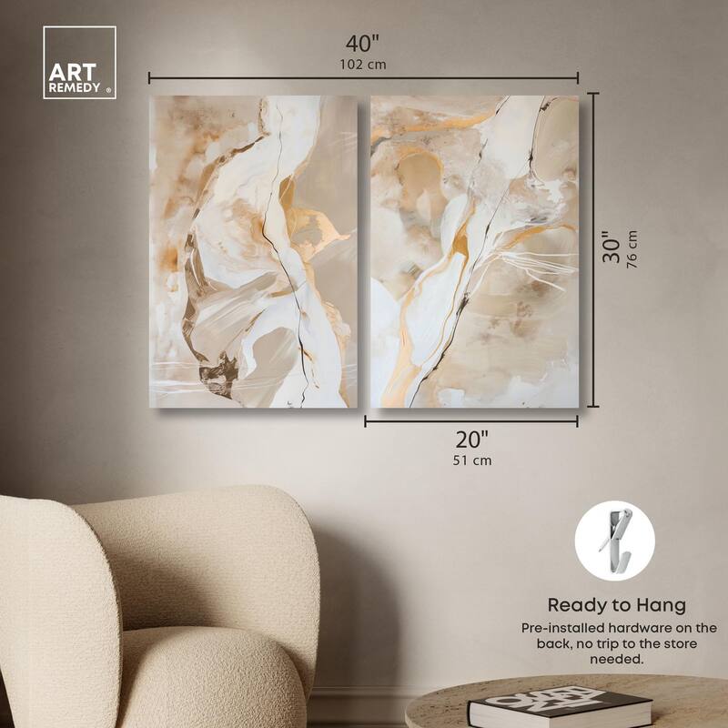 Mystic Reviere Set Canvas Set of 2 by Art Remedy, Gallery Wrapped