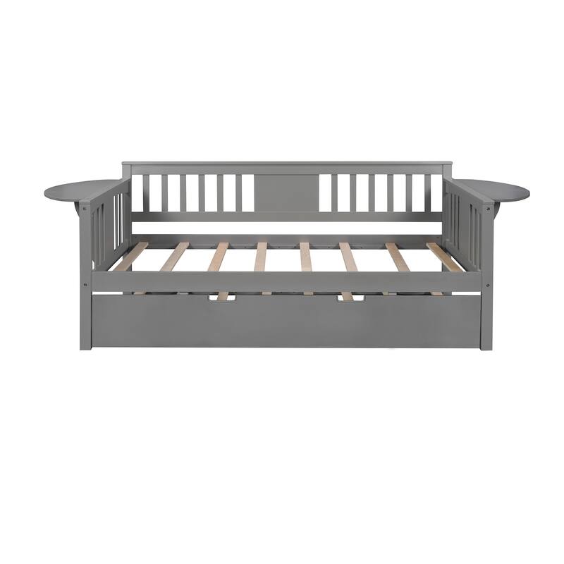 Multi-Functional Daybed with Trundle and Storage Side Tables for Bedroom or Living Room