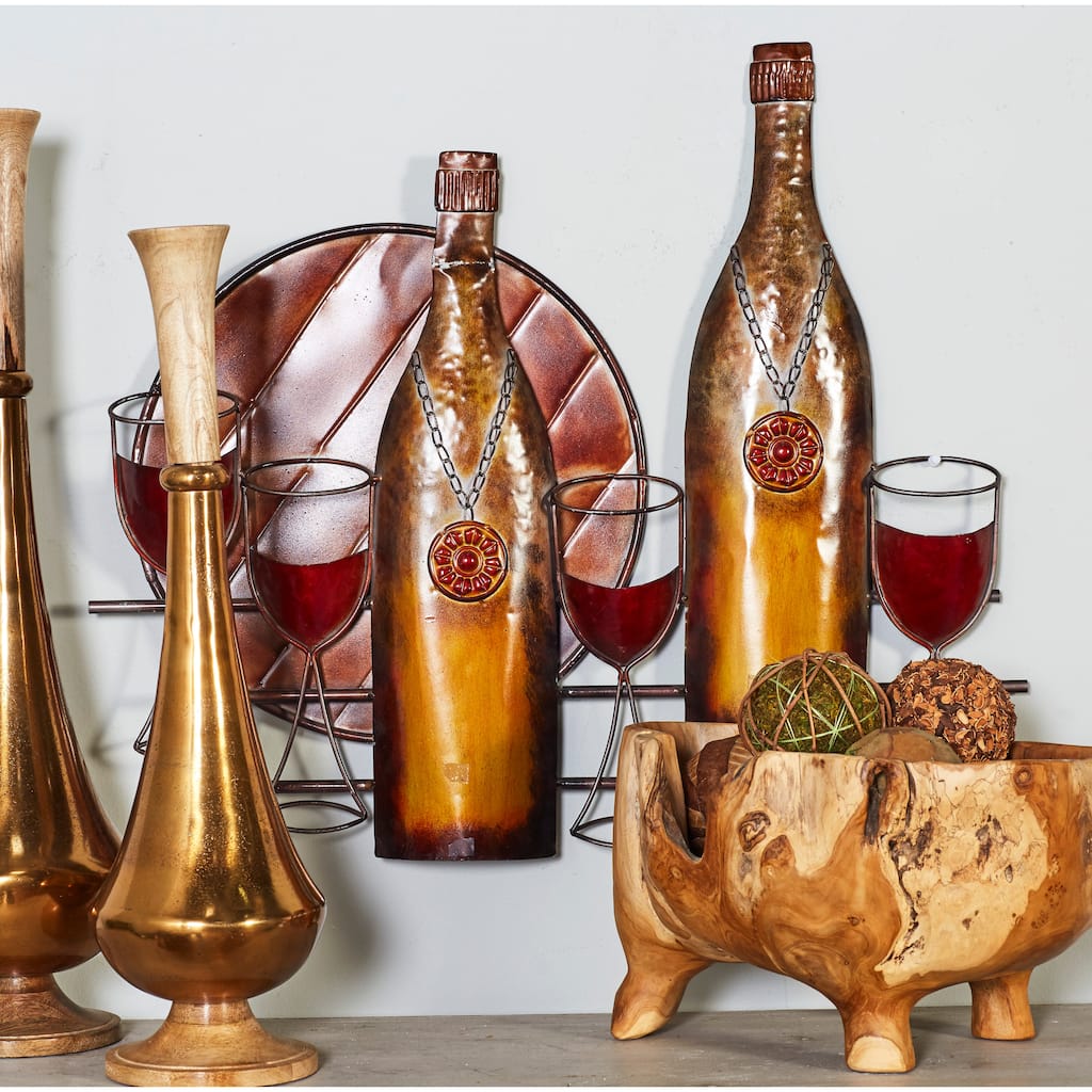 Copper Metal Wine Home Wall Decor