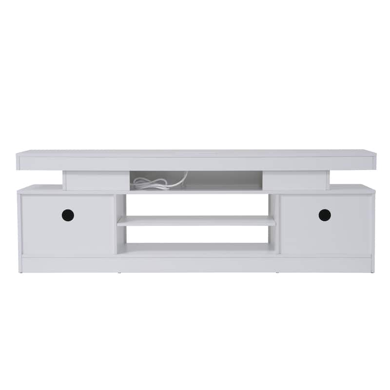 Multifunctional Storage High Gloss White TV Cabinet