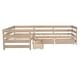 preview thumbnail 20 of 25, Solid Wood Twin L-Shaped Platform Bed with 3 Storage Drawers, Space-Saving Design