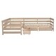 preview thumbnail 5 of 25, Twin Size L-shaped Platform Bed with Storage Drawers, Wooden Bed Frame