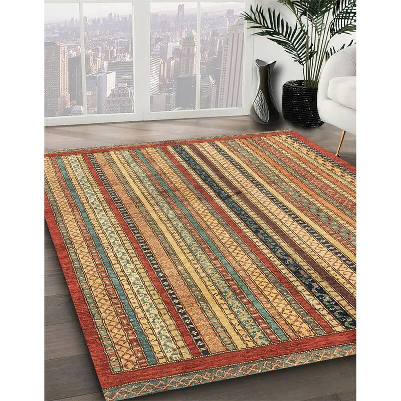 Ahgly Company Machine Washable Abstract Metallic Gold Area Rugs Bed Bath & Beyond 39233210