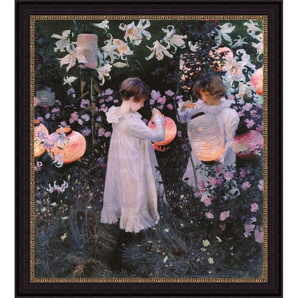 Reproduction John Singer Sargent A3 Cadre Tableau John Singer Sargent Carnation Lily Rose - Cadre A3 Noir Art Print Encadré Reproduction John Singer Sargent A3 Cadre Tableau John Singer Sargent Carnation Lily Rose - Cadre A3 Noir Art Print Encadré