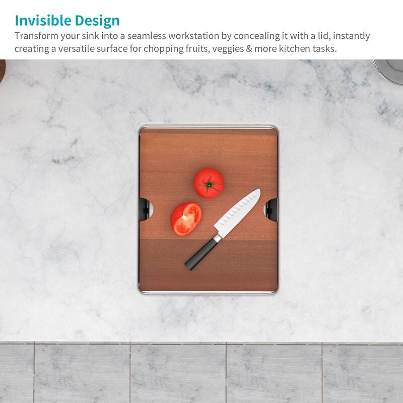 13" Undermount Workstation Bar Sink with Folding Faucet 13x15x9 inch Single Bowl 16 Gauge Stainless Steel Kitchen Sinks