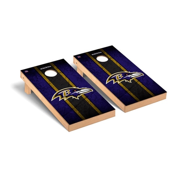 slide 2 of 5, Baltimore Ravens NFL Football Vintage Cornhole Board Set 2