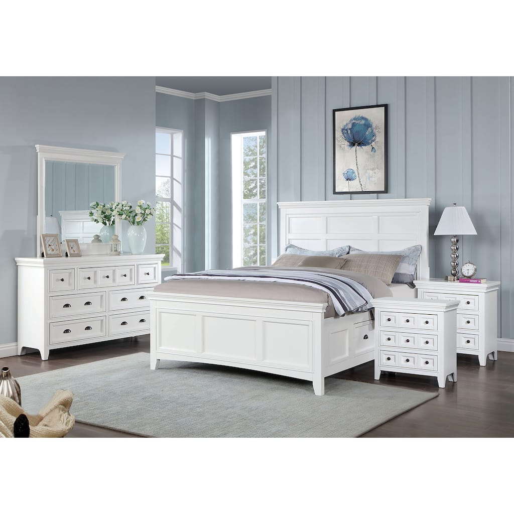 Furniture of America Saer 5-Piece Storage Platform Bedroom Set with USB Port