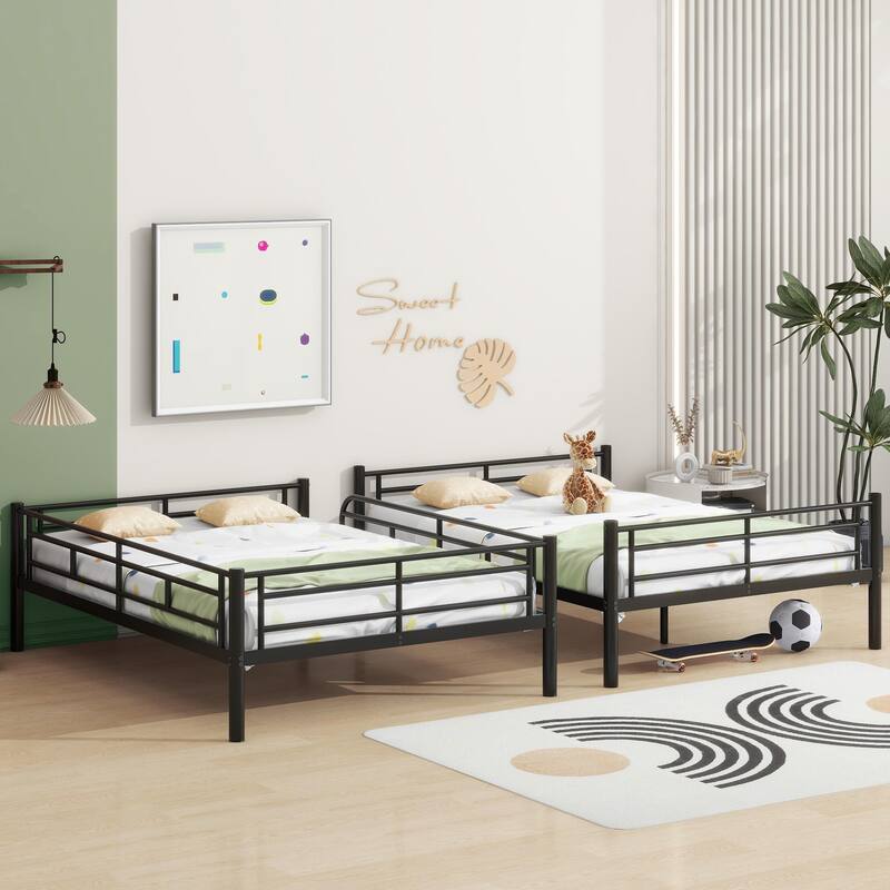 Heavy Duty Metal Bunk Beds for Kids with Ladder Twin / Twin XL / Full / Queen / Triple Bunk Bed
