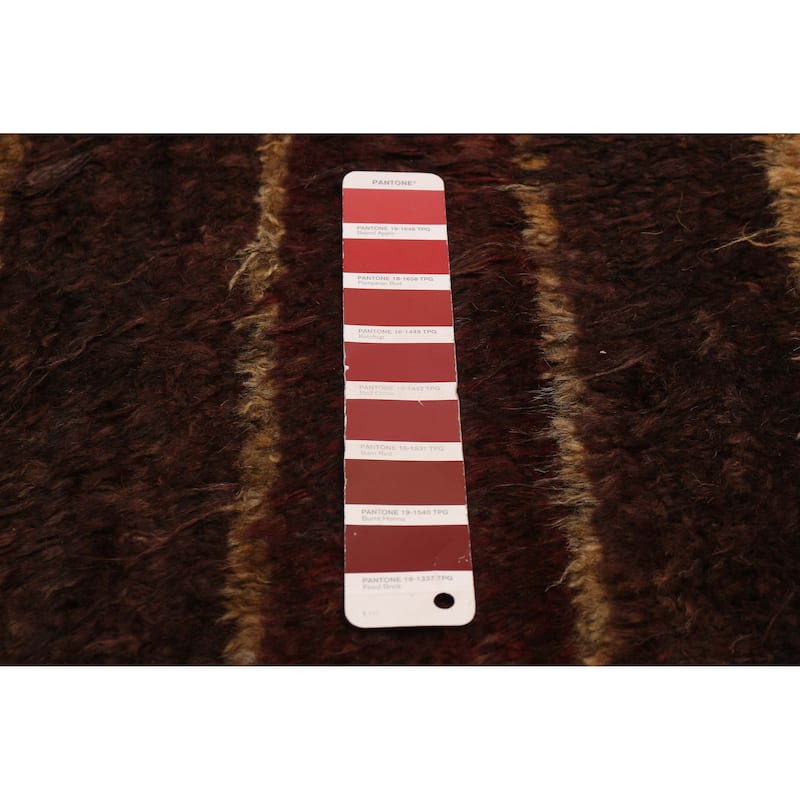 ECARPETGALLERY Hand-knotted Finest Peshawar Ziegler Burgundy Wool Rug - 8'1 x 9'0