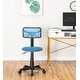 preview thumbnail 37 of 53, JJS Kids' Height-adjustable Mesh-back Rolling Swivel Task Chair Vallarta  Blue