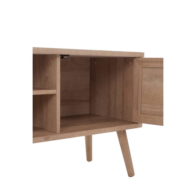 NPD Furniture Thelma KD 59.5 Inch Rattan TV Stand