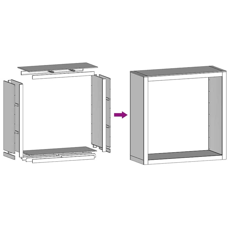 vidaXL Firewood Rack Steel