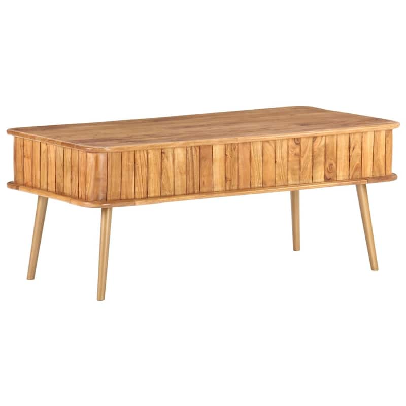 vidaXL Coffee Table 39.4"x19.7"x15.7" Solid Acacia Wood