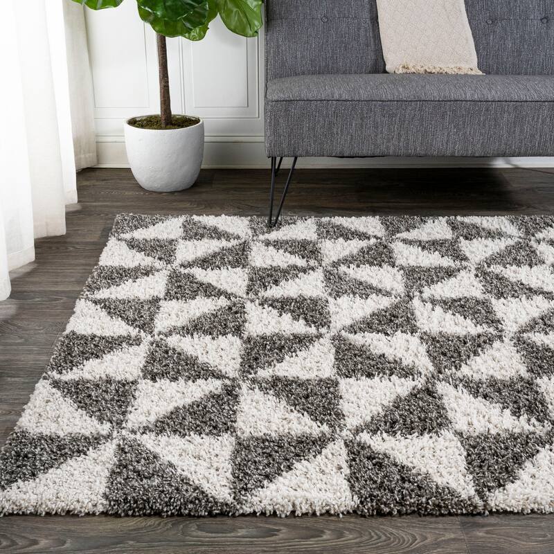 JONATHAN Y Inca Geometric Shag Area Rug