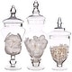 preview thumbnail 2 of 2, Palais Apothecary Jars - Set of 3 - Wedding Candy Buffet Containers, Large, Clear - Large