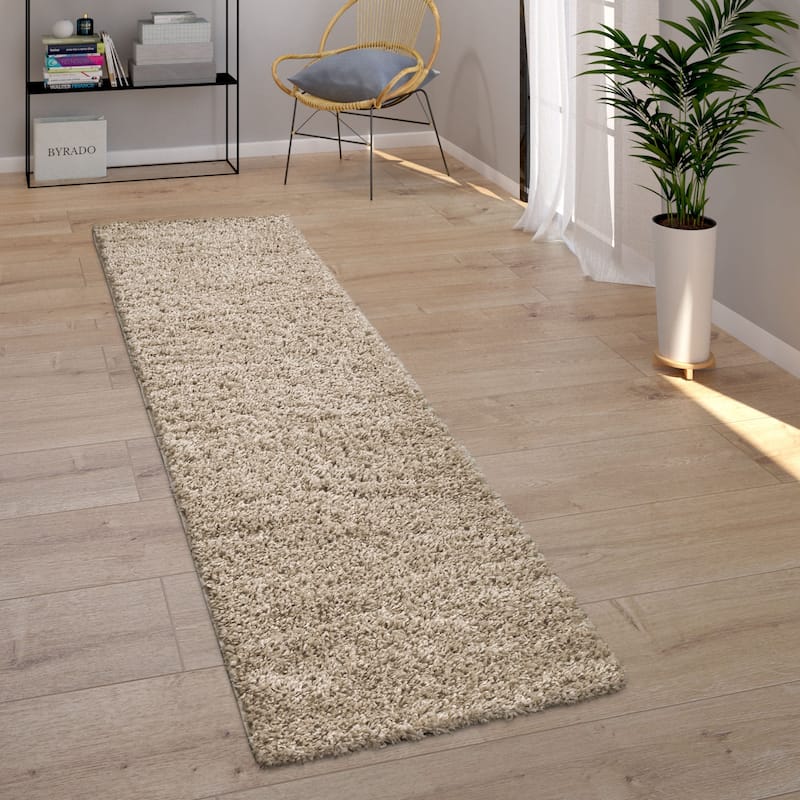 Plain Shag Rug For Living Room or Bedroom in pastell colors