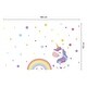 preview thumbnail 5 of 4, Walplus Magical Unicorn Rainbow Children Wall Sticker Nursery Decor