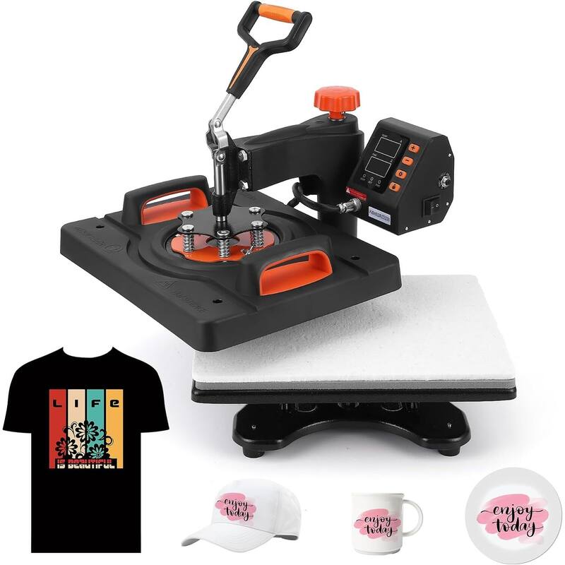 Heat Press Machine 12x15" Heat Press 6 in 1 T-Shirt Printing Machine