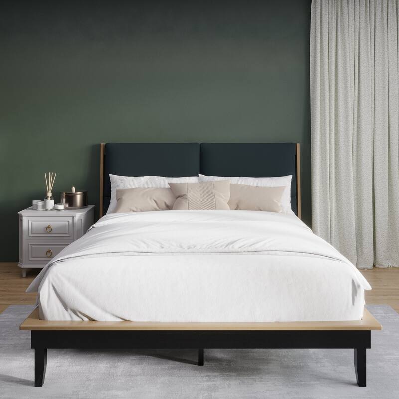 CraftPorch Mid-Century 4-pieces Wooden Bedroom Set