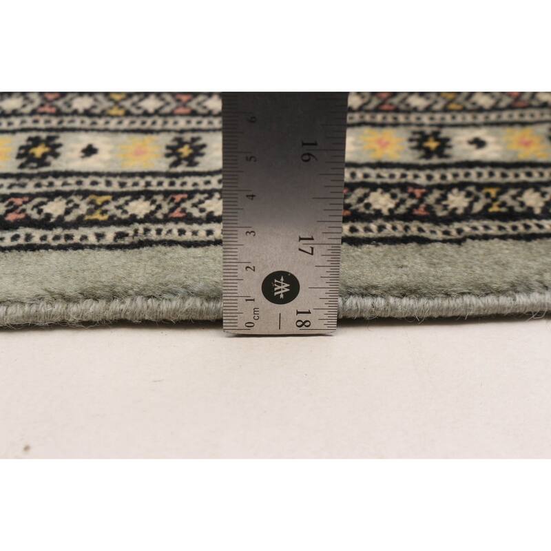 Finest Peshawar Bokhara Green Rug 5'7" x 7'9" - 5'7 x 7'9