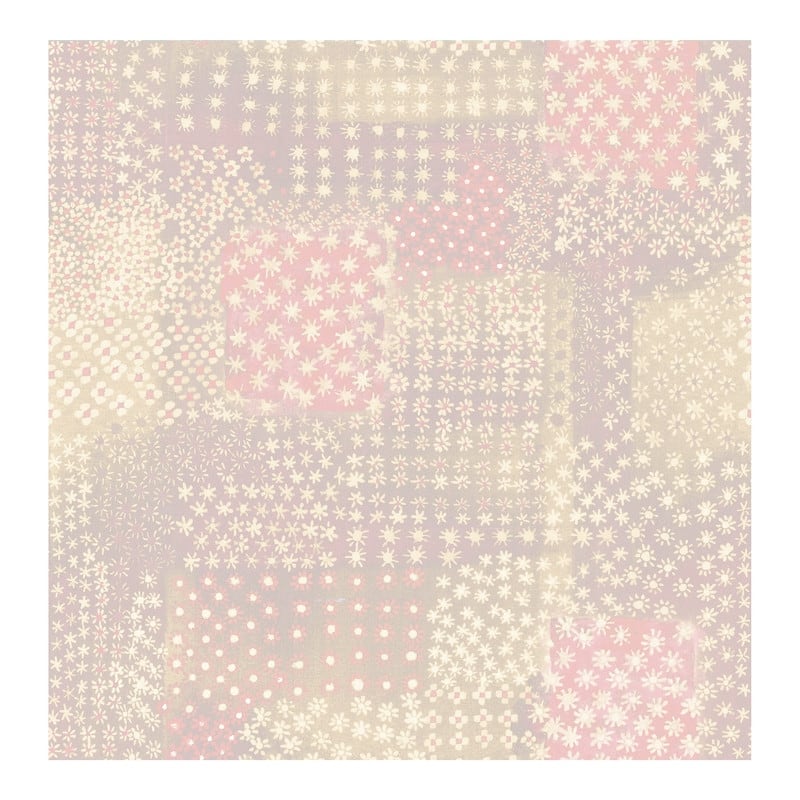 Flower Power Pink Patchwork Wallpaper - 20.5in x 396in x 0.025in