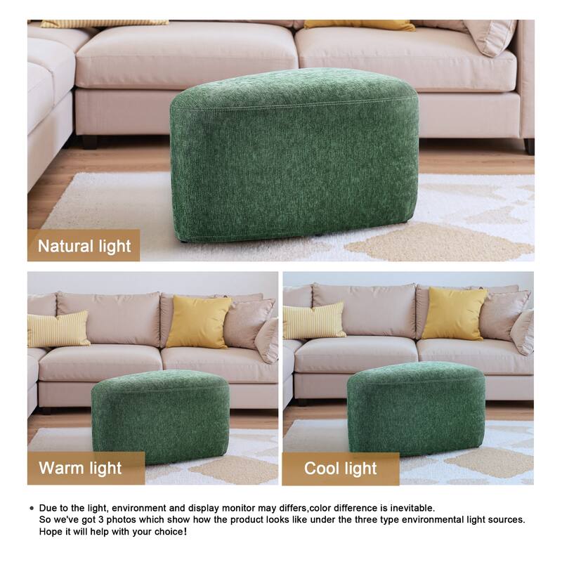 26" Footstools and Ottomans, Modern Fabric Pouf Ottoman