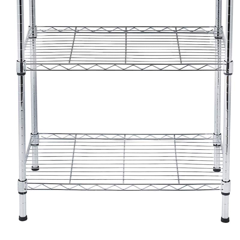 5-Tier Kitchen Metal Organizer Wire Storage Shelving Rack