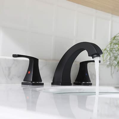 BATHLET Widespread Double Handles Bathroom Faucet with Pop Up Sink Drain
