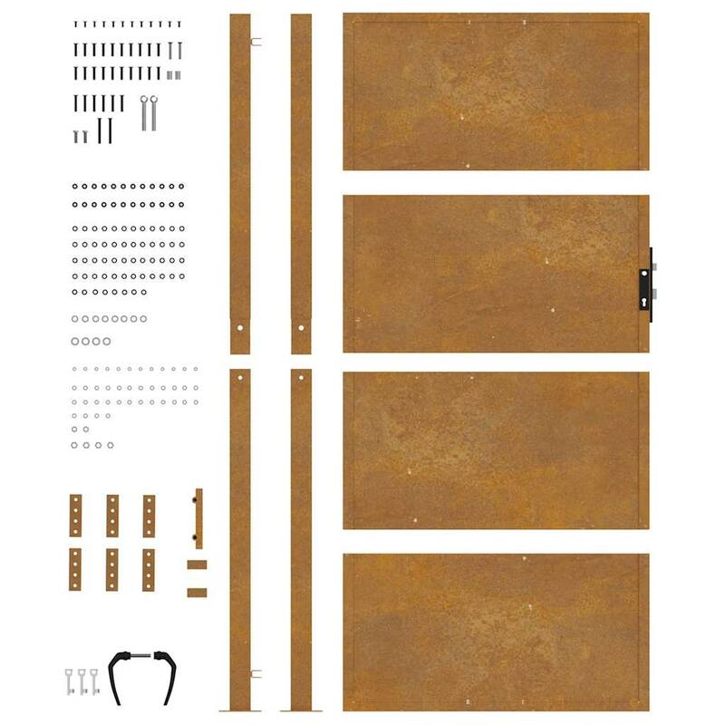 vidaXL Garden Gate Corten Steel