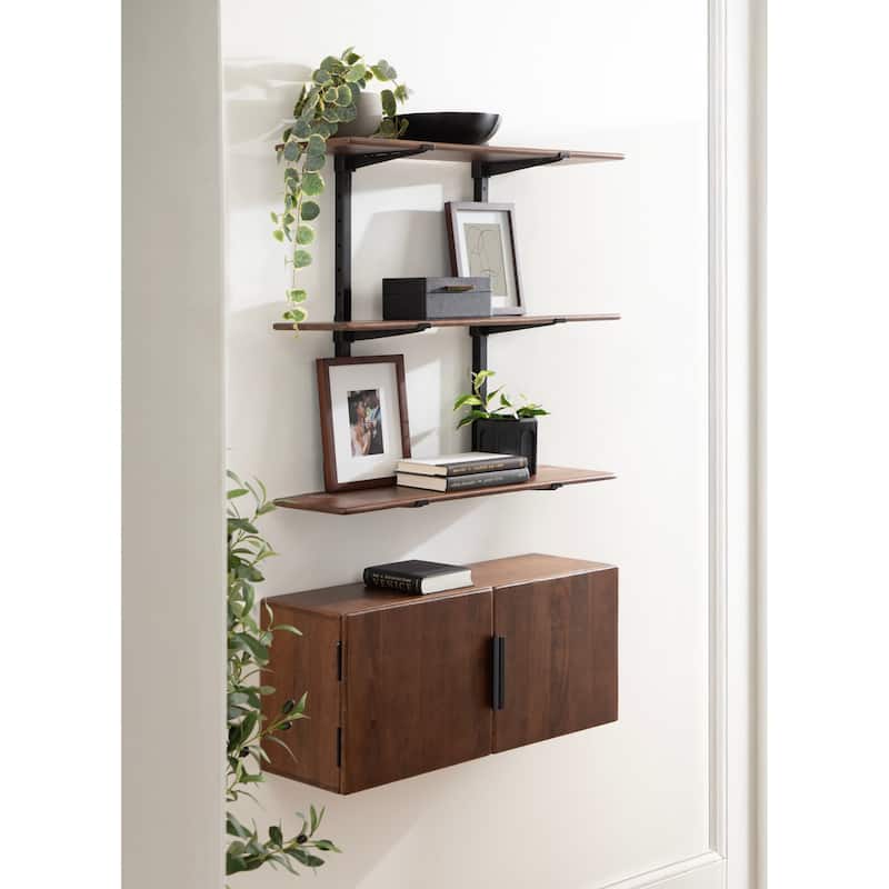Kate and Laurel Atwood Wall Shelf - 32x10x30