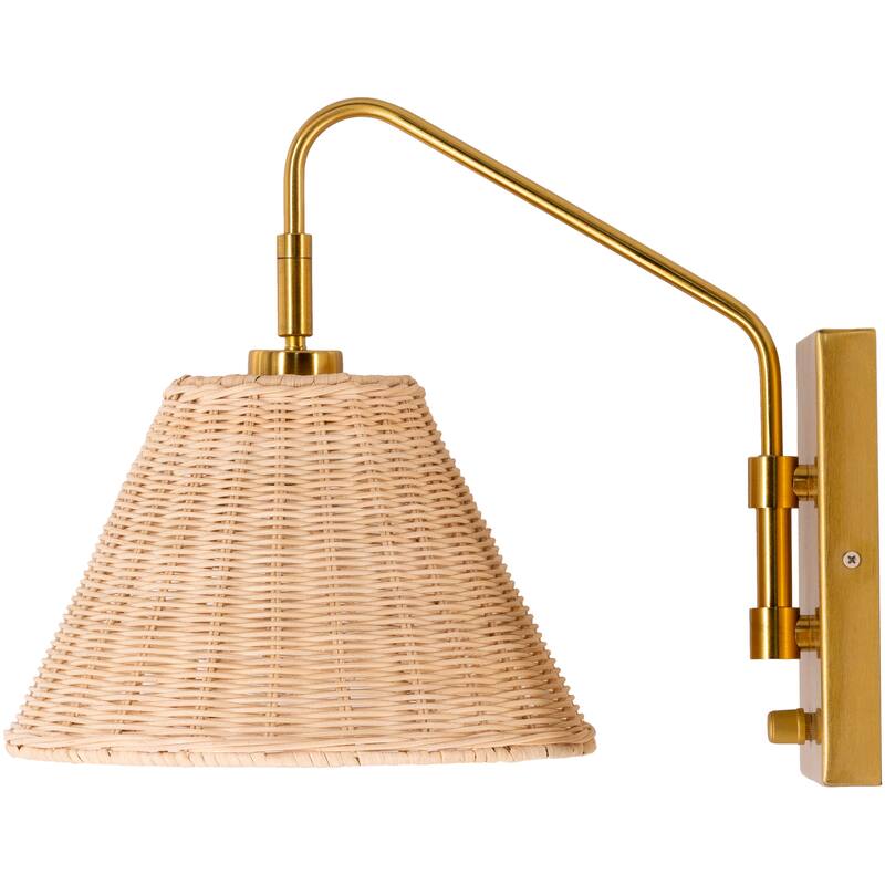 Livabliss Diamondhead Rattan Global Sconce Lamp
