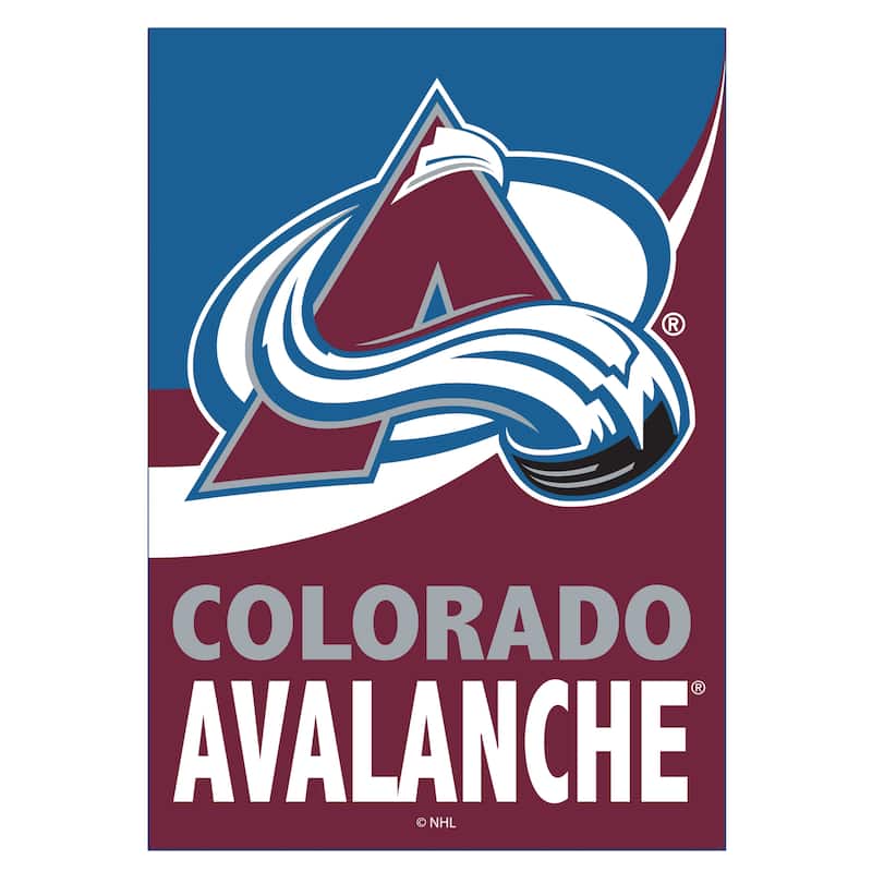 Colorado Avalanche Burlap Flag House Size
