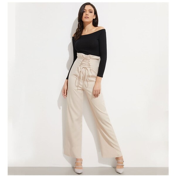 Wide leg lace trousers Clearance
