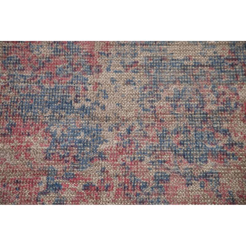 Abstract Modern Oriental Area Rug Handmade Wool Carpet - 7'9"x 9'8"