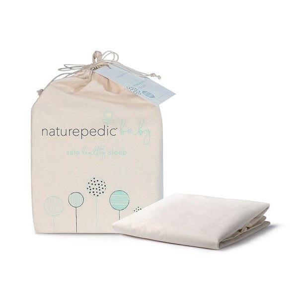 slide 2 of 2, Naturepedic Waterproof Organic Crib Mattress Protector Pad