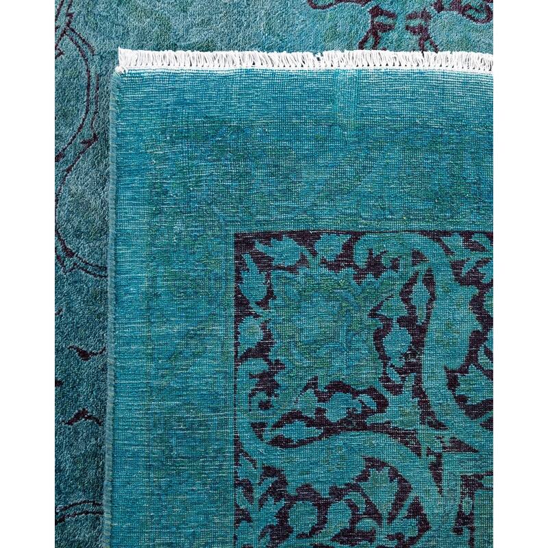 Contemporary Overdyed Wool Hand Knotted Area Rug - 6' 1" x 9' 7"