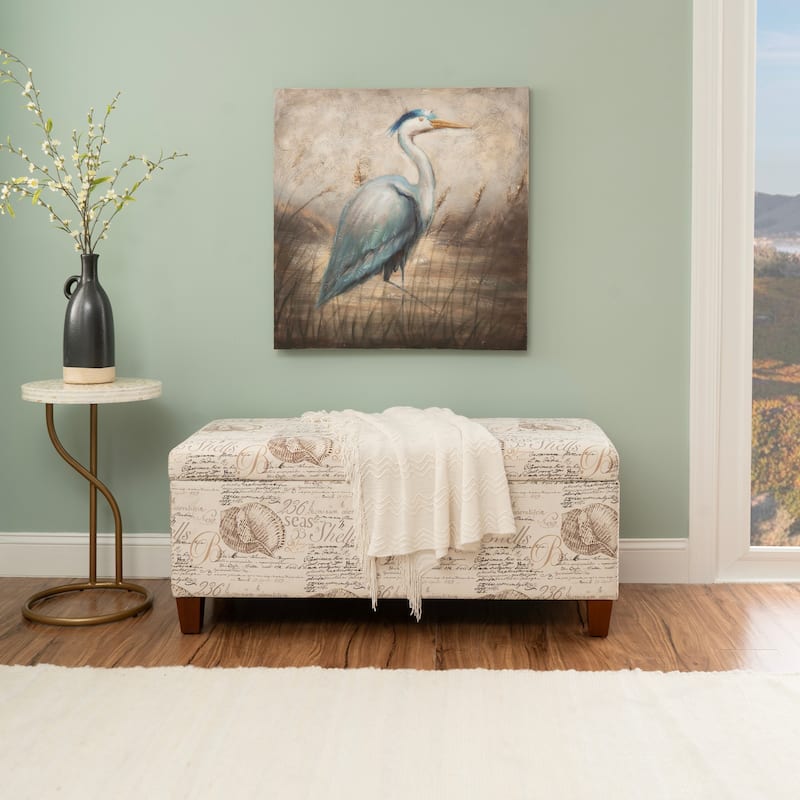 Copper Grove Clarkia Grey Tufted Flip-Top Ottoman with Shoe Storage