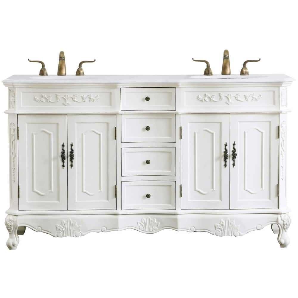 Elegant Lighting VF10160D-VW Danville 60" Free Standing Double Basin