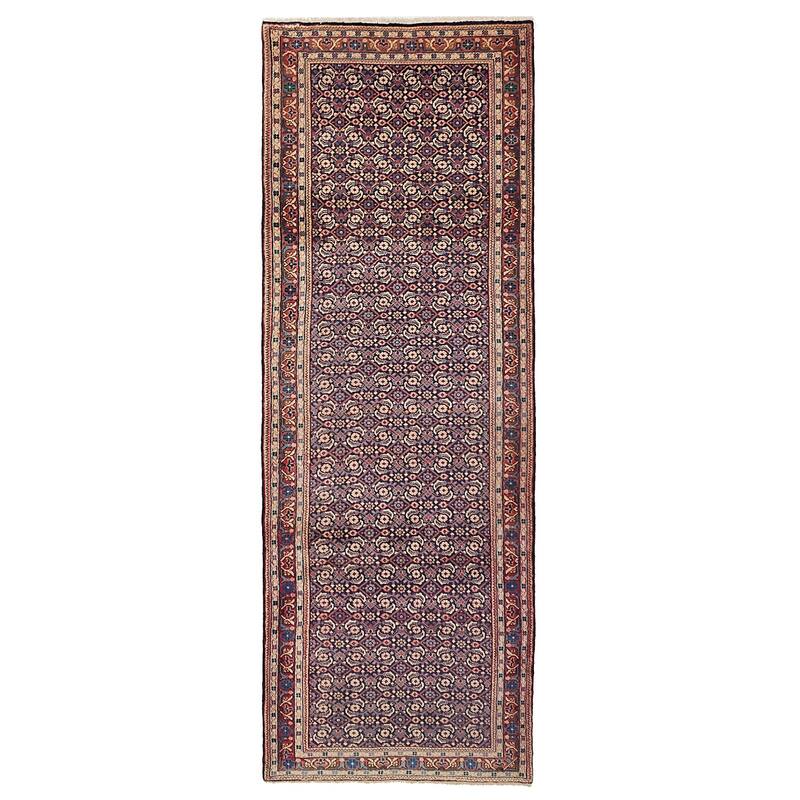 ECARPETGALLERY Hand-knotted Andelz Dark Navy Wool Rug - 3'2 x 9'6