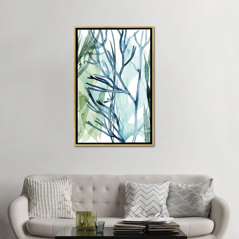 iCanvas "Sea Leaves II" by Grace Popp Framed Canvas Print