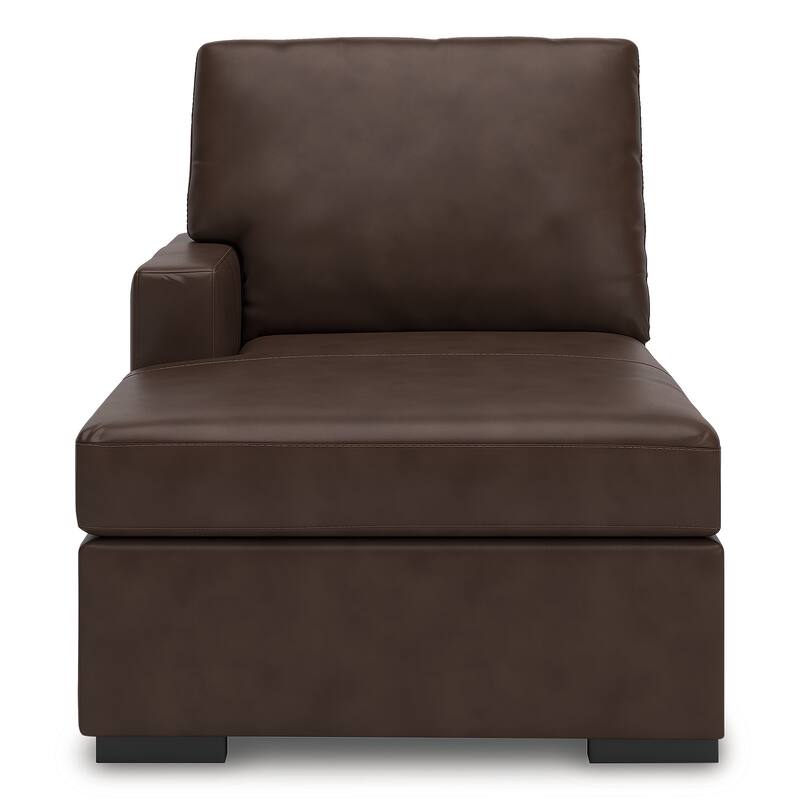 Signature Design by Ashley Modern Day Dark Brown 3-Piece Sectional with Double Chaise - 124" W x 61" D x 41" H