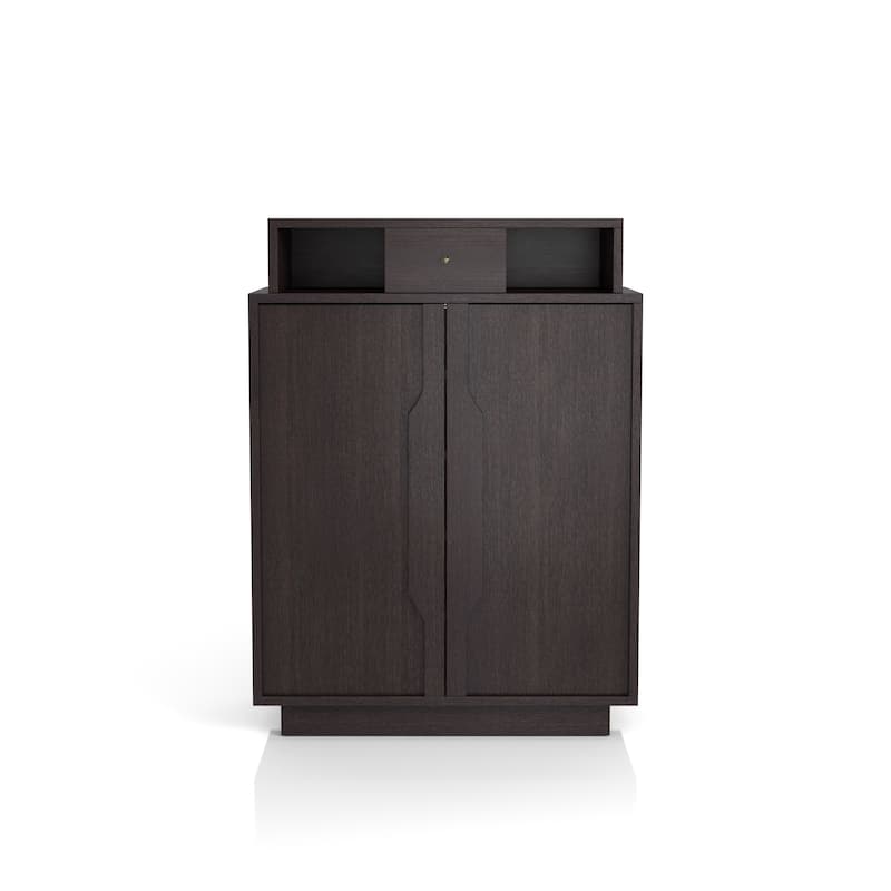 Icel Contemporary Espresso 5-shelf Shoe Cabinet by Furniture of America