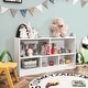 preview thumbnail 3 of 39, Costway Kids 2-Shelf Bookcase 5-Cube Wood Toy Storage Cabinet