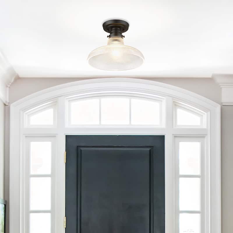Wry Lighting Clary 1-light Flush Mount in Matte Black - Matte Black
