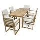 preview thumbnail 12 of 37, 7 Pcs Outdoor Patio Dining Table and Chair Set, All-Weather Patio Furniture Set, Dining Table with Umbrella Hole and 6 Chairs