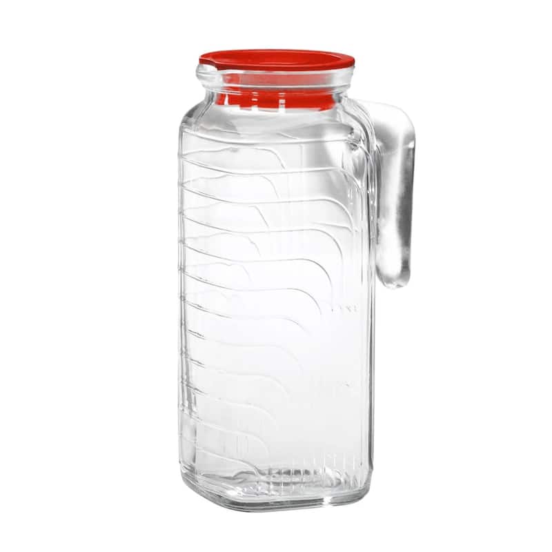 Bormioli Rocco Gelo Jug - 41 Oz - Red Lid