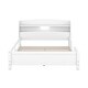 preview thumbnail 5 of 7, Wood Full Size Platform Bed with LED Light, Storage Headboard, and Guardrail, White