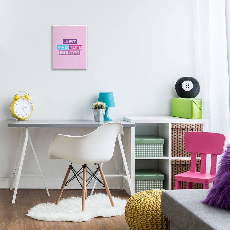 Stupell Just Five Minutes Gamer Wall Plaque Art Design By Yass Naffas Designs