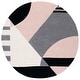 preview thumbnail 25 of 72, SAFAVIEH Handmade Rodeo Drive Sofoula Mid-Century Modern Abstract Wool Rug 6' Round - Pink/Ivory - Round