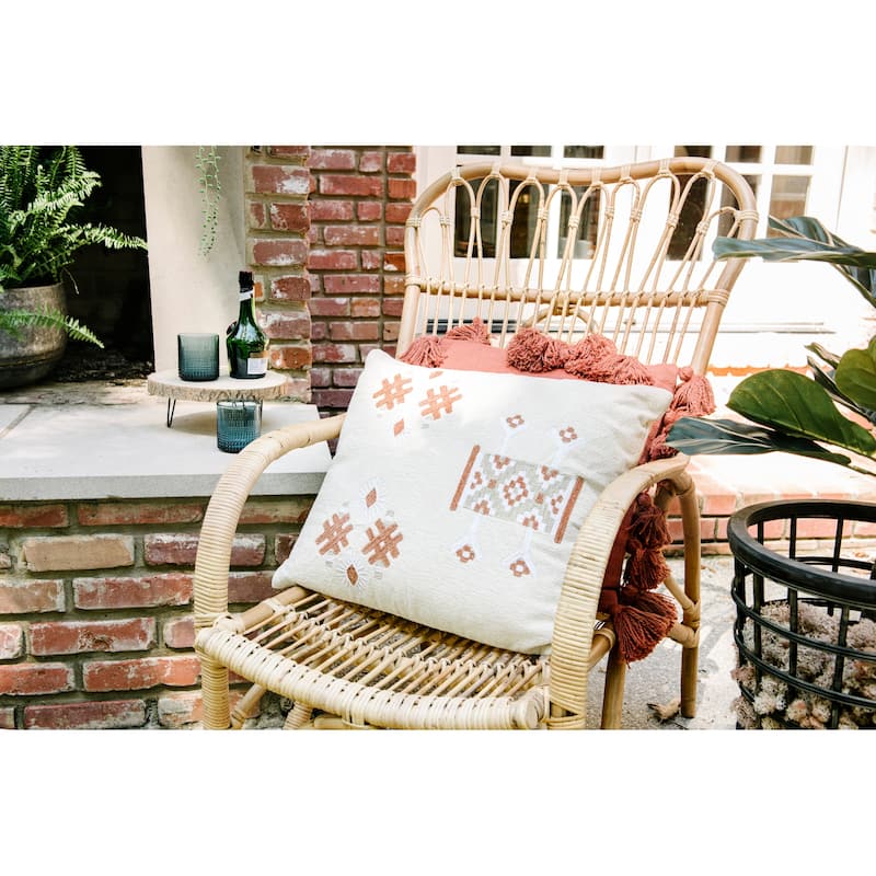 Cotton Pillow with Tassels